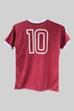 CAMISETA JUVENIL RETRÔ ANOS 80 JUVENTUS GRENÁ E BRANCO