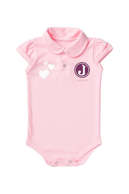 BODY POLO JUVENTUS GRENÁ E BRANCO - ROSA