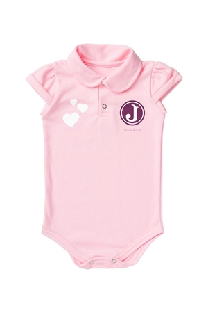 BODY POLO JUVENTUS GRENÁ E BRANCO - ROSA